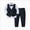 A19-Black, variant on 3-4 Years Toddler Baby Boys Suit Set 3Pcs Kids Long Sleeve Formal Dress Shirt with Bowtie Vest Pants Suit Tuxedo Wedding Party Outfits 9 12 18 Months 2T 3T 4T 5T 6T Boys Fall Winter Clothes,Blue