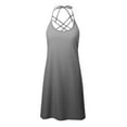 thumbnail image 5 of SMihono Beach Dresses for Women 2025 Summer Tie-Waist Flowy Gradient Casual Dress with Adjustable Straps for Vacation Gray M, 5 of 5
