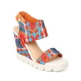 thumbnail image 1 of Liliana EK73 Women Tribal Open Toe Slingback Lug Sole Wedge Sandal, 1 of 5