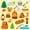 Light Yellow Orange, variant on Manfei Cartoon Gnome Twin Quilt Set 2 Pieces,Happy Camping Twin Coverlet Set,Dark Green Yellow,1 Bedspread and 1 Pillowcase