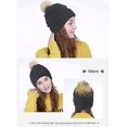 thumbnail image 5 of Gorro de invierno para mujer de 2 piezas con pompón, gorro de punto cálido con forro polar, 5 of 5