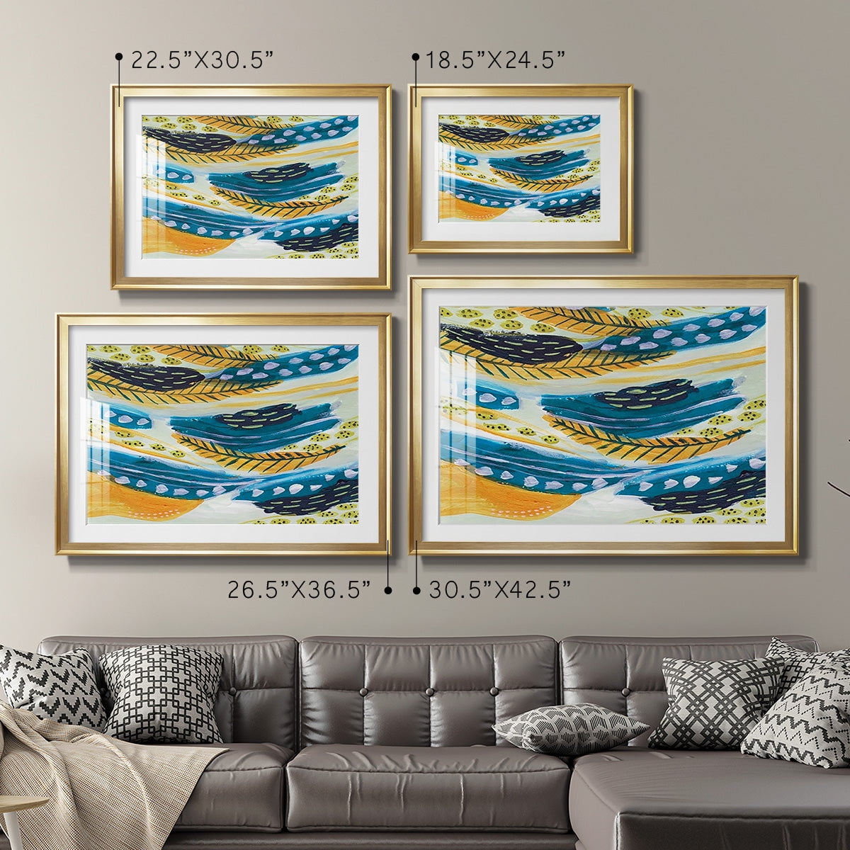 Feathery I Premium Framed Print - Ready to Hang