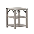 thumbnail image 2 of Merrick Lane Modern Farmhouse Engineered Wood End Table with Two Tiered Shelving and Powder Coated Steel Accents in Gray Wash, 2 of 12