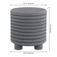 thumbnail image 6 of Evans 18" Minimalist Modern 3-Legged Drum Accent Table, Gray Frosted, 6 of 7