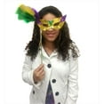 thumbnail image 1 of CoverYourHair mk131 Mardi Gras Sequin Mask with Feathers and Stick, 1 of 1