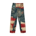 thumbnail image 3 of Lsque Vintage American Flag Elephant Print Men's Pajama Pants, Lounge Pant - Comfortable Home Wear,Elastic Waistband, Stylish Design-Large, 3 of 9