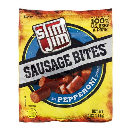 Slim Jim Sausage Bites Pepperoni, 4.0 OZ - Walmart.com