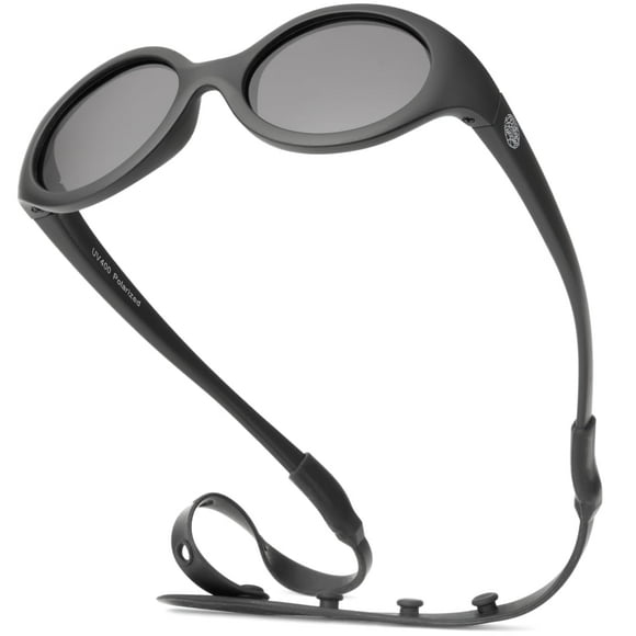 Gafas de sol para bebé BABY SUNNIES polarizadas ovaladas negras 0-24M