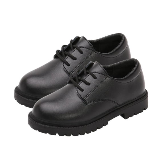 Bxsruta Boys Leather Shoes British Style Soft Sole School Uniform Shoes for Little Kids and Big Kids