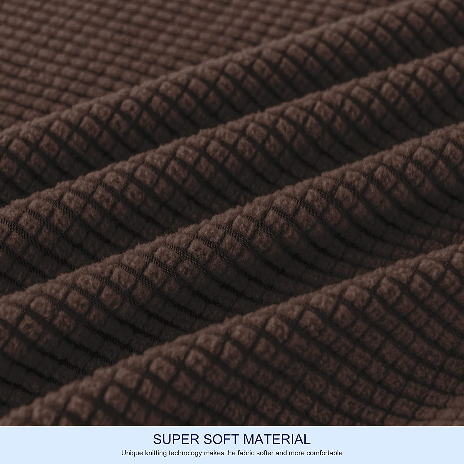 Subrtex Sofa Slipcover Sets 5 Pieces Stretch Couch Cover Backrest Cushion Covers (Loveseat, Chocolate)