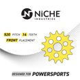thumbnail image 5 of Niche Sprocket Chain Set for Kawasaki KDX250 14/45T 520 Motorcycle MK1003531, 5 of 8