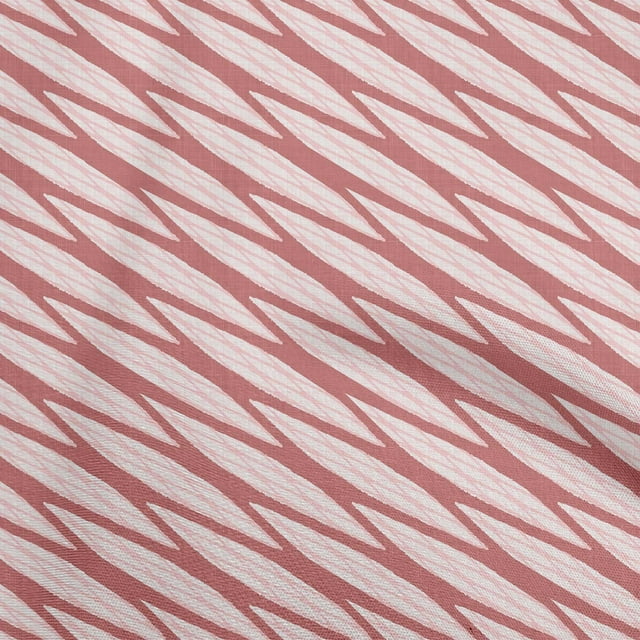 oneOone Cotton Poplin Pink Fabric Abstract Stripe Craft Projects Decor Fabric Printed By The Yard 56 Inch Wide