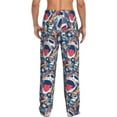 thumbnail image 6 of Cauagu cool rock Skull Mens Pajama Pants Sleep & Lounge Pants,PJ Bottoms with Pockets-Large, 6 of 7