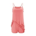 thumbnail image 6 of FAIWAD Girls Athletic Dress Built in Shorts Casual Spaghetti Straps Workout Mini Romper Dress Solid Color Overalls with Pockets, 6 of 8