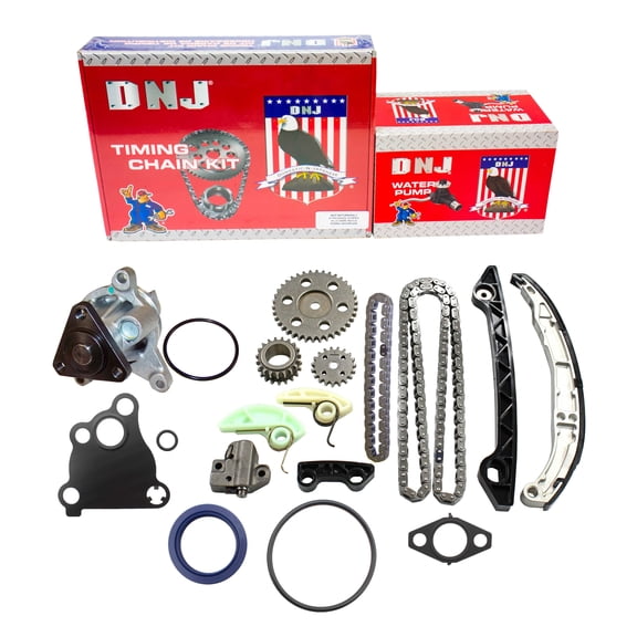 DNJ TK462BWP Timing Chain Kit with Water Pump Fits Cars & Trucks 06-10 Mazda 2.3L L4 DOHC 16V