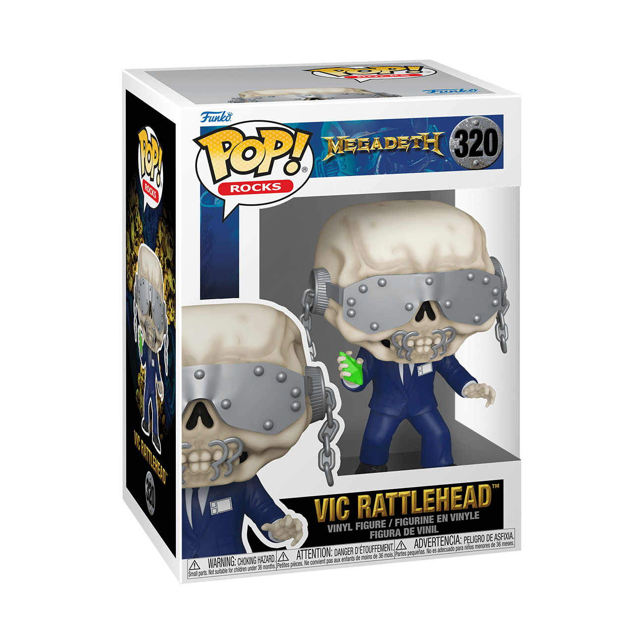 メガデス　POP ROCKS フィギュア　MEGADETH 新品未開封 Funko Pop! Vic Rattlehead Vinyl Figure - Megadeth Band Mascot