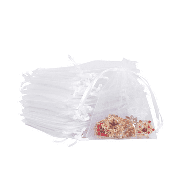 50pcs Sheer Organza Bags 3x4 inches Mesh Bags Drawstring Small Pouch Gift Bags for Jewelry Wedding Party Baby Shower Favor Bags
