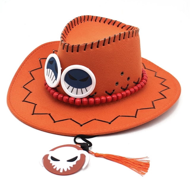 Sombreros de Anime Portgas D Ace de una pieza, Cosplay, gorra de vaquero para hombres, mujeres, niños, gorra de piratas, juguetes para niños, adultos, regalo de Navidad