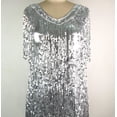 thumbnail image 3 of V Neck 1920s Sequin Fringe Charleston Flapper Dance Dresses Costumes_Special Gift, 3 of 5