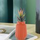 thumbnail image 4 of Plastic Glazed-Look Decorative Vase | Imitation Ceramic Finish | Navy White Orange | Modern Home Accent | Living Room TV Cabinet Shelf Decor | 12.3x6x5.8cm | Durable Flower Pot | For Fresh & Dried, 4 of 6