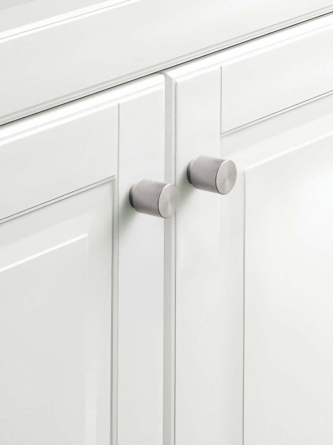 Goo-Ki Knurled Satin Nickel Cabinet Knobs, Vintage Bronze Drawer Knobs, Solid Retro Brass Single Hole Cabinet Handles for Closet Wardrobe Dresser Cupboard, 6 Pack