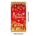 thumbnail image 3 of Ouuluon Festive Christmas Door Curtain, 35X71 inch Hanging Cover for Front Door Wall Holiday Party Decoration, 3 of 7