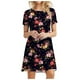 thumbnail image 1 of Vestido suelto casual de manga corta con estampado floral y estampado de girasol para mujer Pompotops  ghjkhdj10479, 1 of 8