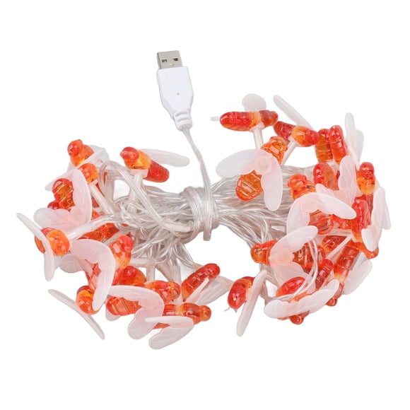 Cadena de luces decorativas con simulación de abejas, cadena de luces solares para exteriores, cadena de luces solares impermeables, cadena de luces solares para abejas, funcionamiento suave