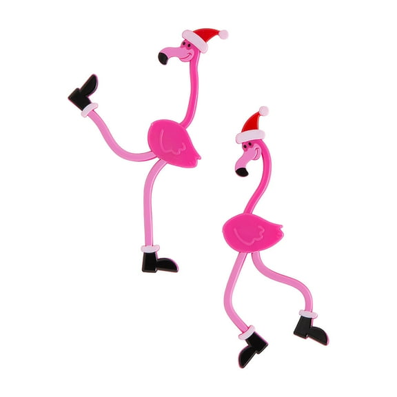 Christmas Flamingo Bendables, Toys, Christmas, 24 Pieces