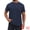 Navy Blue, variant on DARING DIVA Men's Henley Crew Neck Short Sleeve Button Down T-Shirt M White