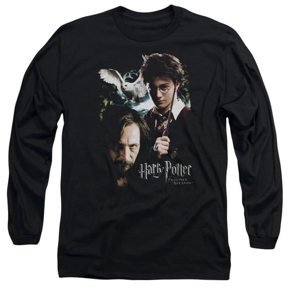 Harry Potter Harry And Sirius Long Sleeve Adult 18/1 T-Shirt Black