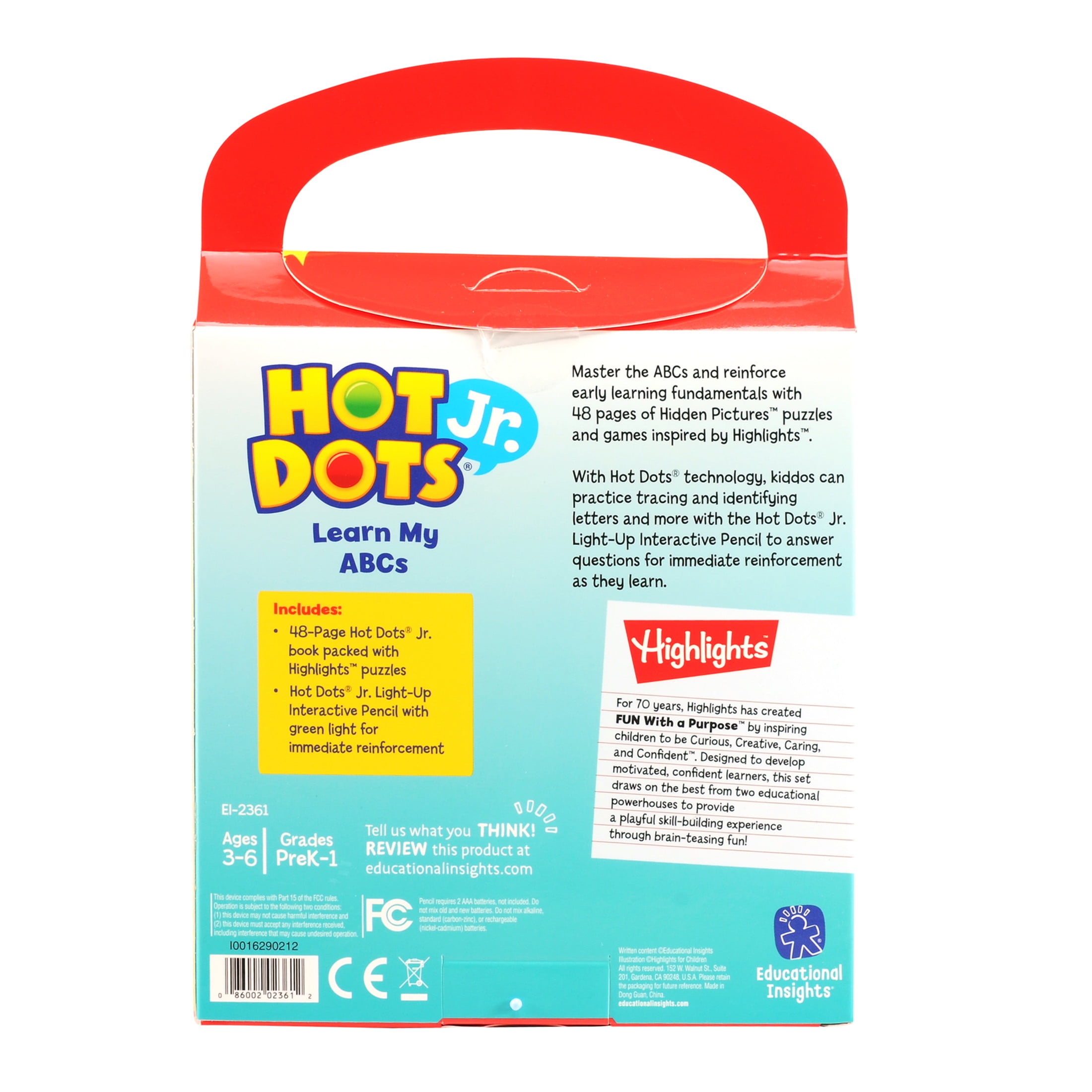 Educational Insights Hot Dots Jr. Learn My ABCs with Highlights Homeschool Learning Workbooks, 48 Early Learning Lessons, Interactive Pen Included, Ages 3+
