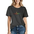 thumbnail image 2 of 2025 Women's Rainbow Heart Pride Shirt - LGBTQ+ Equality Graphic Tee | Short Sleeve Casual Crew Neck Summer LGBT Awareness Top, 2 of 3