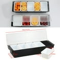 thumbnail image 2 of Compartment Fruit Caddy Tray Bar Top Condiment Dispenser + Lid Kit Plastic 5, 2 of 12