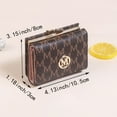 thumbnail image 5 of Elegant Women's Mini Trifold Wallet with Stylish Letter Print, Snap Closure, and Multiple Card Slots - Available in Pink, White, Black, Dark Brown, Small Wallet, 5 of 9