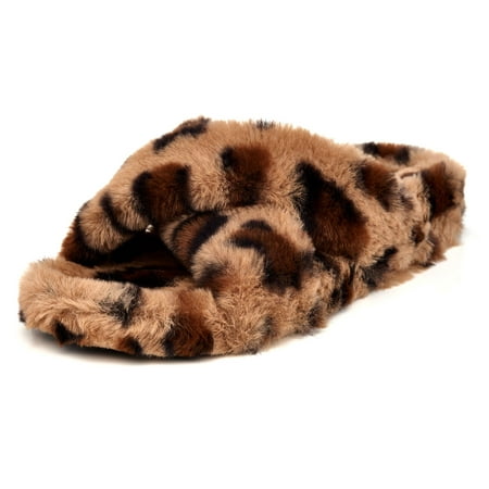 

Women s Slide Sandals Comfort Fur Sandal Open Toe Sandal for Women Slip On Flat Sandals for Women