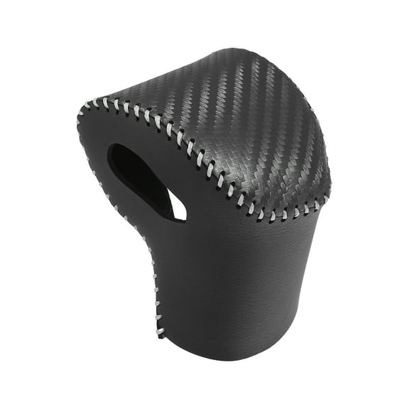 Car Shift Boot Cover Gear Knob Shifter Boot for KIA Sorento Black Gray Stitches Carbon Fiber Pattern