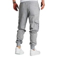 thumbnail image 3 of Biekopu Men’s Cargo Jogger Pants Casual Drawstring Elastic Waist Warm Lining Athletic Sweatpants Outdoor Trousers, 3 of 4