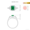 thumbnail image 5 of ANGARA Natural 1 Ct Aeon Vintage Style Emerald Halo Engagement Ring with Milgrain in 14K White Gold for Women (Size-7x5mm) | May Birthstone, Anniversary, Jewelry Gift for Women | Natural Emerald Ring, 5 of 10