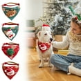 thumbnail image 5 of Christmas Pet Scarf Reindeer Pattern Adjustable Dog Cat Collar Holiday Photo Props Soft Festive Accessories for Small Pets, 5 of 5