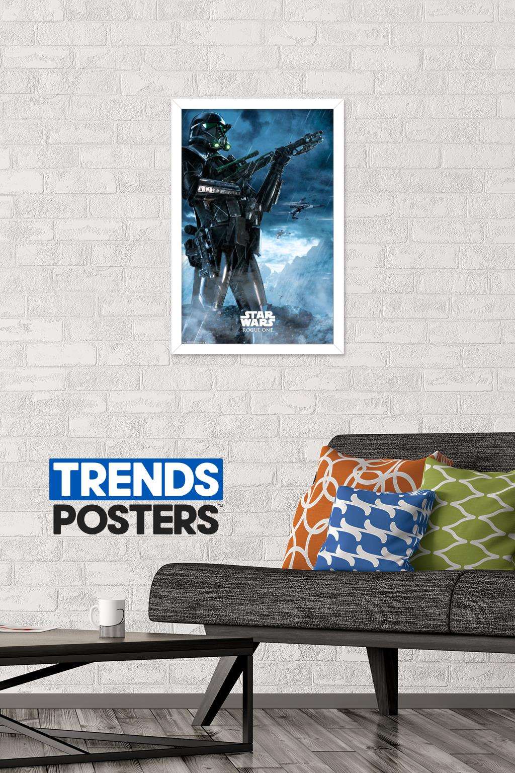 Star Wars: Rogue One - Storm Wall Poster, 14.725" x 22.375", Framed