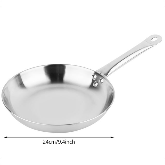 Fyydes Frying Pan,Non-Stick Pan,Extra Thick Stainless Steel Non-Stick Coating Pan with Helper Handle Saute and Frying Pan