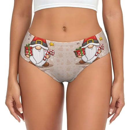 Womens Underwear - Christmas Gnome star No Show Seamless Underwear for Women  Stretch Women s Panties  Hipster Soft Comfort Ladies Panties Bikini Underwear Briefs