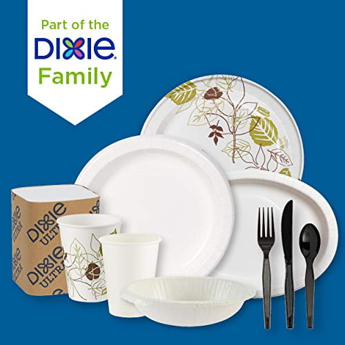 Dixie Light-Weight Paper Plates, 8.5", White, 125 Count (4 Pack)