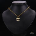 thumbnail image 3 of 14k Yellow Gold Star of David Pendant - Height 15 MM Width 14 MM, 3 of 9