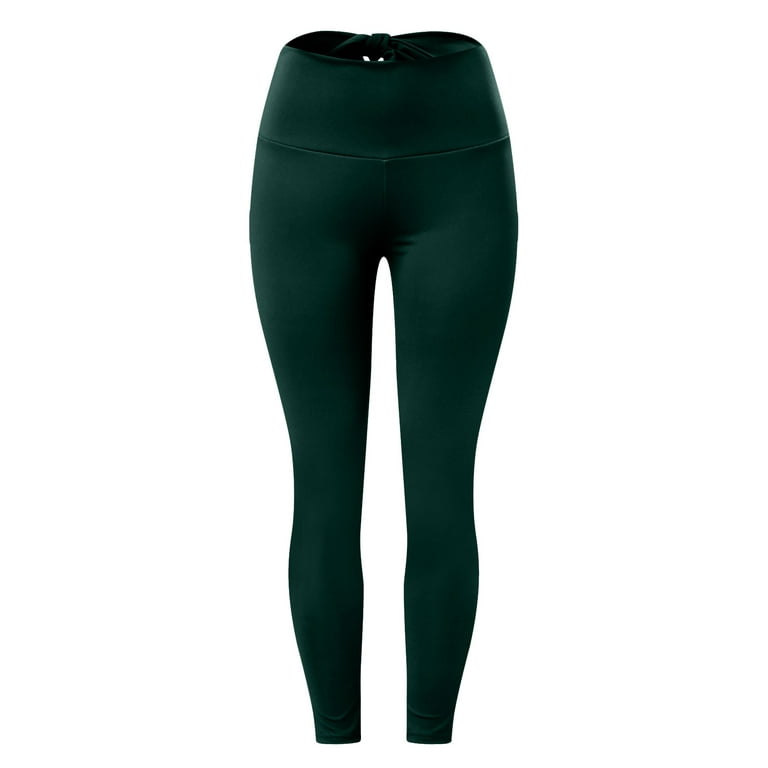 Savings Clearance 2023! TOFOTL Women's Bow Tight Yoga Pants Printed High  Waist Abdominal Lift Buttock Elastic Sports Leggings Dark Green S