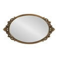 thumbnail image 4 of Kate and Laurel Arendahl Vintage Oval Mirrored Decorative Tray, 17 x 10, Antique Gold, Traditional Ottoman Tray for Living Room Home Decor with Ornate Detailing, 4 of 8