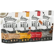 Wildway Vegan Granola | Variety | Certified Gluten Free Granola Breakfast Cereal, Low Carb Snack | Grain-Free, Paleo, Non-GMO, No Artificial Sweetener | 8oz - 4 pack