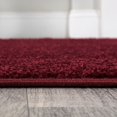 Haze Solid Low-Pile Dark Red 6' Square Area Rug - Walmart.com