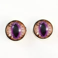 thumbnail image 3 of Brown and Purple Cat Dragon Sew-On Buttons Glass Eyes, 3 of 9